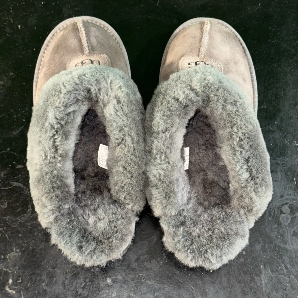 UGG Women's Gray Suede Slippers - Picture 5 of 7
